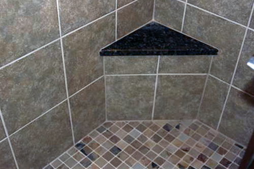 bathroom shower seat tile